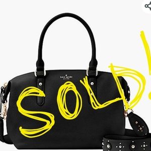 Kate Spade Black Larchmont Ave Layla satchel bag